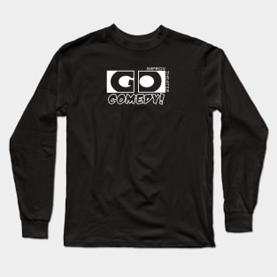 Go Comedy White Logo Long Sleeve T-Shirt